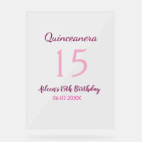 Rosa Fee 15. Geburtstag einfache moderne Quinceane