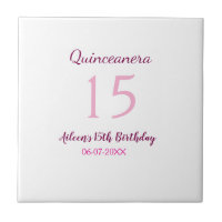 Rosa Fee 15. Geburtstag einfache moderne Quinceane