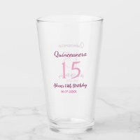 Rosa Fee 15. Geburtstag einfache moderne Quinceane