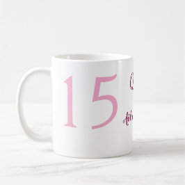 Rosa Fee 15. Geburtstag einfache moderne Quinceane Kaffeetasse