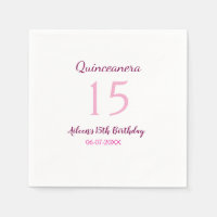 Rosa Fee 15. Geburtstag einfache moderne Quinceane