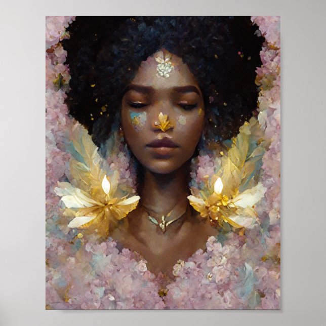 Rosa Fee 4 Fantasy Art Poster (Vorne)