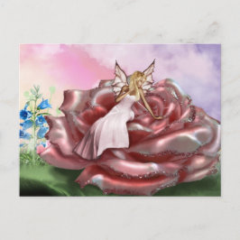 Rosa Fee (Postkarte) Postkarte