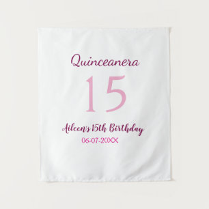 Rosa Feen 15. Geburtstag einfache moderne Quincean Wandteppich