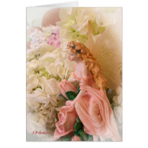 Rosa feenhafte Porträtvignette