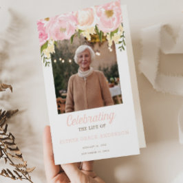 Rosa Feier des Programms zur Beerdigung von Leben Flyer