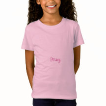 Rosa feines Jersey-T-Shirt für Mädchen