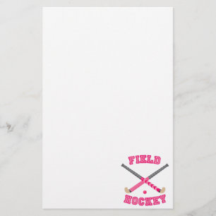 Rosa Feld-Hockey-Logo Briefpapier