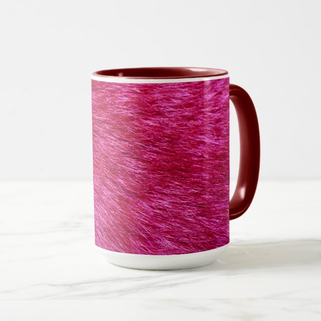 Rosa Fell Druck Tasse (VorderseiteRechts)