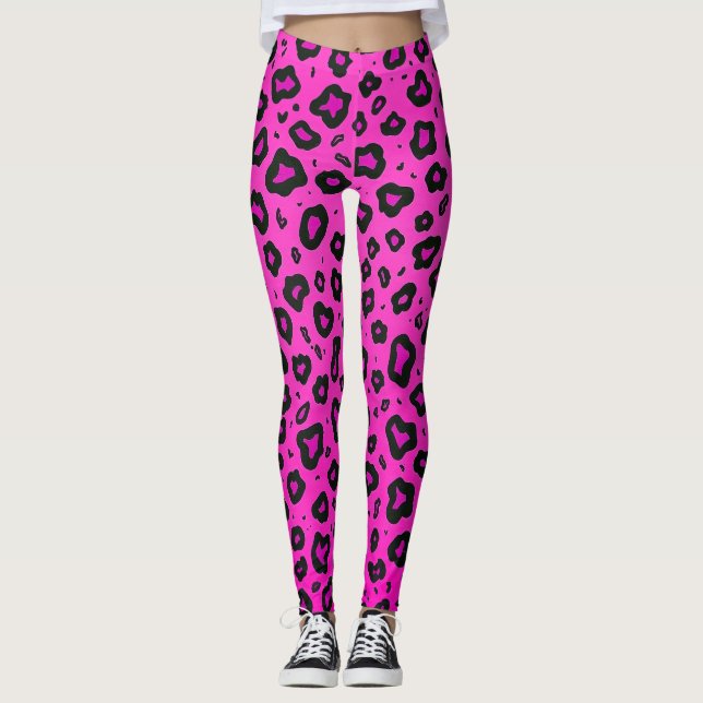 Rosa Felsgiraffe Leggings (Vorderseite)