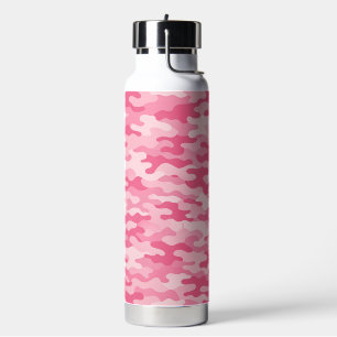 Rosa feminines Tarnmuster Trinkflasche