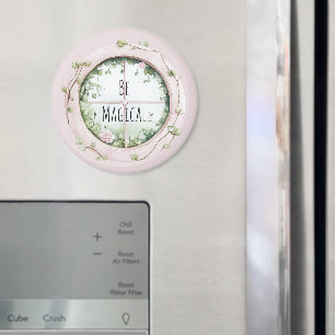 Rosa Fenster Magisches Floral Magnet
