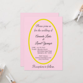 Rosa Fensterhochzeit Einladung