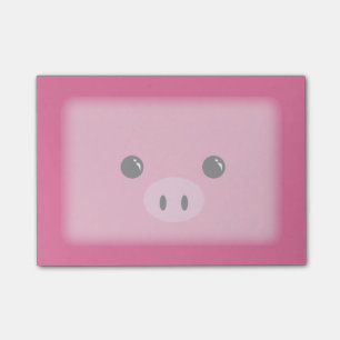 Rosa Ferkel-Tier-Gesichts-Entwurf Post-it Klebezettel