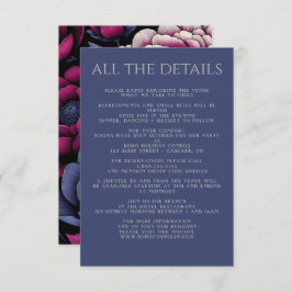 Rosa fett floral begleitkarte