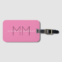 Rosa fett Monogramm Moderne Minimalistische Namens