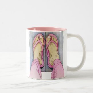 Rosa Fett-Tasse Zweifarbige Tasse