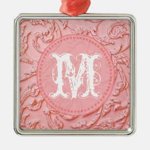 Rosa Filigree Wood Carv Monogram, Initial Ornament