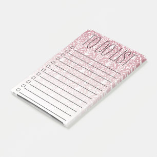 Rosa Filigree zur Liste oder Lebensmittelliste Post-it Klebezettel