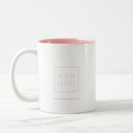 Rosa Firmenlogo Rechteckige Kaffee-Tasse Zweifarbige Tasse