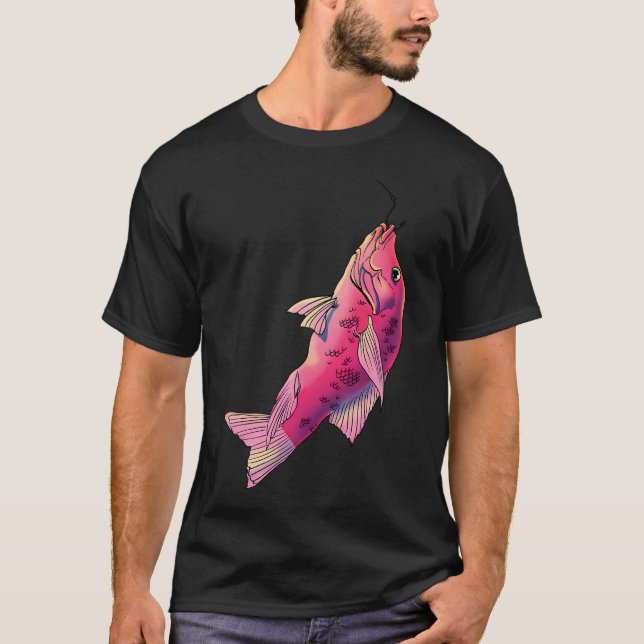Rosa Fisch, Fisch T-Shirt (Vorderseite)