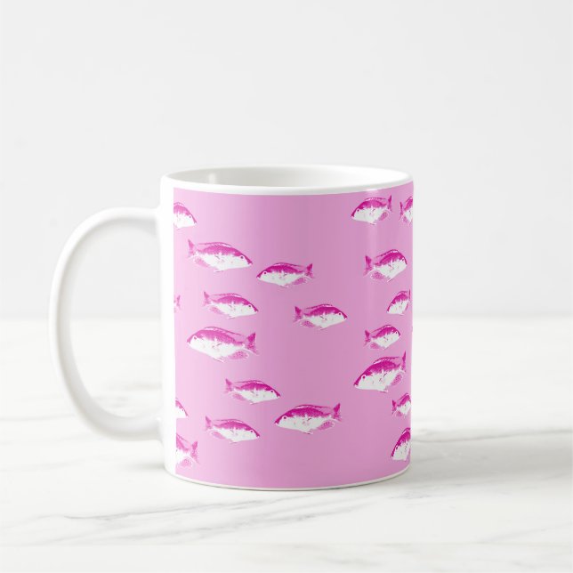 Rosa Fische Kaffeetasse (Links)