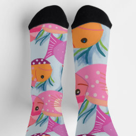 Rosa Fische Socken