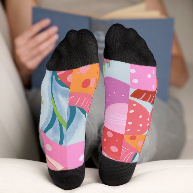 Rosa Fische Socken (Unterseite)
