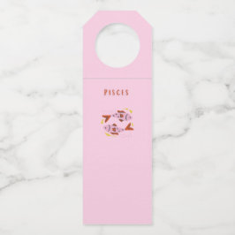 Rosa Fische, Sternzeichen, Sternzeichen Druck Flaschenanhänger