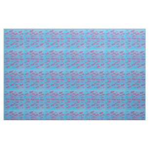 rosa Fish Fabric Stoff