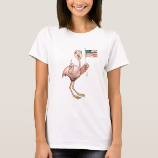 Rosa Flamingo-amerikanische Flagge Nr. eine T-Shirt