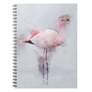 Rosa Flamingo-Aquarell Notizblock