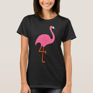 Rosa Flamingo auf einer Seite für Vogel & Nature B T-Shirt