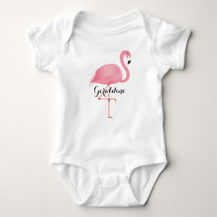 Rosa Flamingo Baby Strampler
