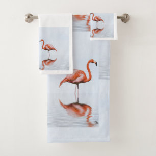 Rosa Flamingo Badetuch Set