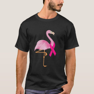 Rosa Flamingo Band Brustkrebs Bewusstsein geflogen T-Shirt