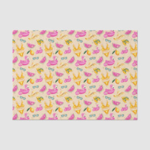 Rosa Flamingo-Bikini und Hut (Design 35 Rosa-Serie Seidenpapier