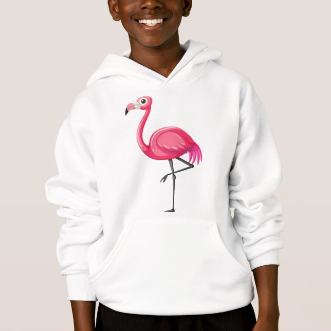 Rosa Flamingo Bird-89686 Hoodie (Vorderseite)