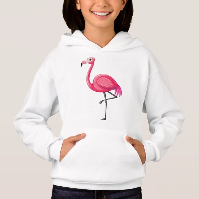 Rosa Flamingo Bird-89686 Hoodie (Vorderseite)