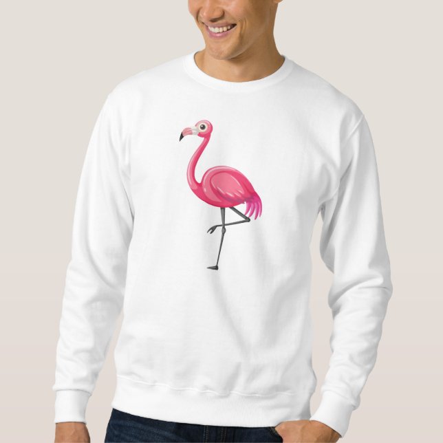 Rosa Flamingo Bird-89686 Sweatshirt (Vorderseite)