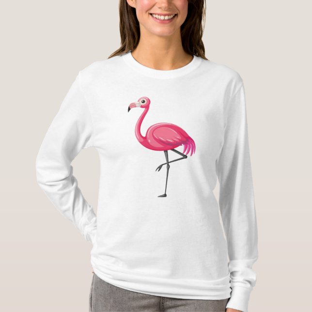 Rosa Flamingo Bird-89686 T-Shirt (Vorderseite)