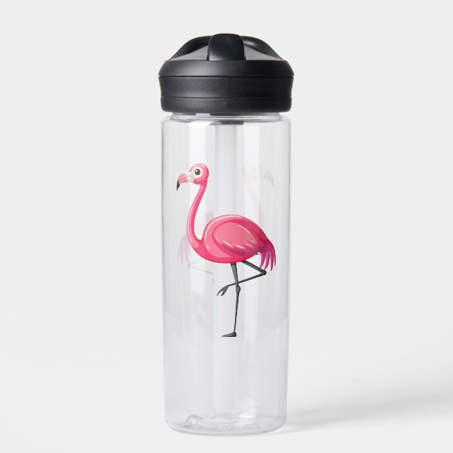 Rosa Flamingo Bird-89686 Trinkflasche (Vorderseite)