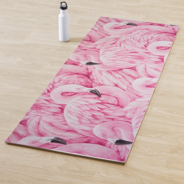 Rosa Flamingo Birds Yogamatte (Beispiel)