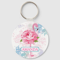 Rosa Flamingo Blumendesign Monogramm