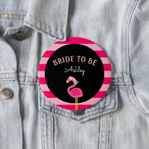 Rosa Flamingo-Brautparty Bachelorette Knopf Button