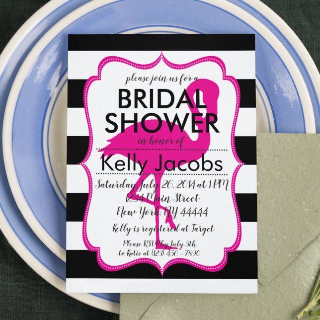 Rosa Flamingo Bridal Dusche Einladung (Von Creator hochgeladen)