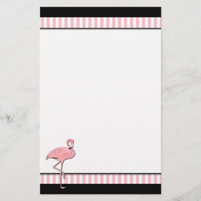 Rosa Flamingo-Briefpapier Briefpapier (Vorderseite)