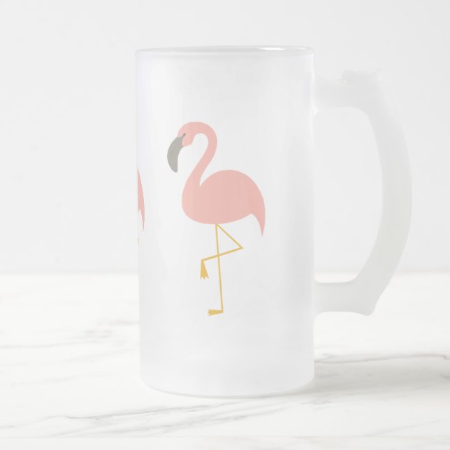Rosa Flamingo-Cup Mattglas Bierglas (Rechts)