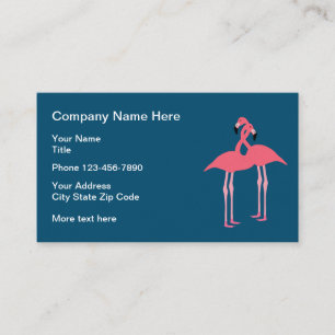 Rosa Flamingo-Design Visitenkarte