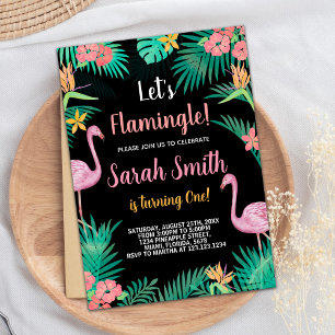 Rosa Flamingo Einladung zum Geburtstag